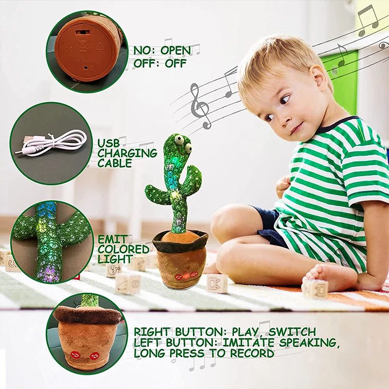 Dancing Cactus Toy Repeat Talking