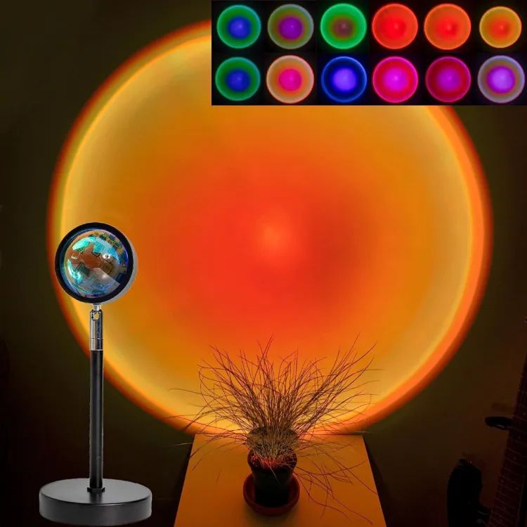 Sunset Lamp (WITH REMOTE) 16 Colors LED Changing 3-in-1